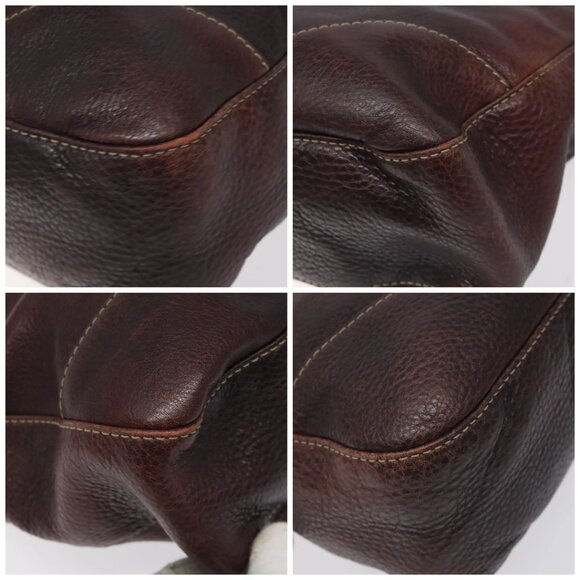GUCCI Shoulder Bag Leather Brown Silver 247400 Auth ep9062 - Picture 14 of 16